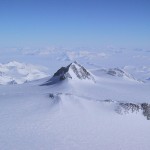 A quantidade de neve pode quase cobrir o Monte Vinson