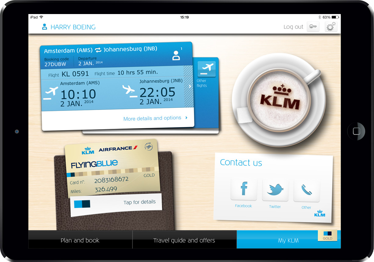 App de Viagem KLM