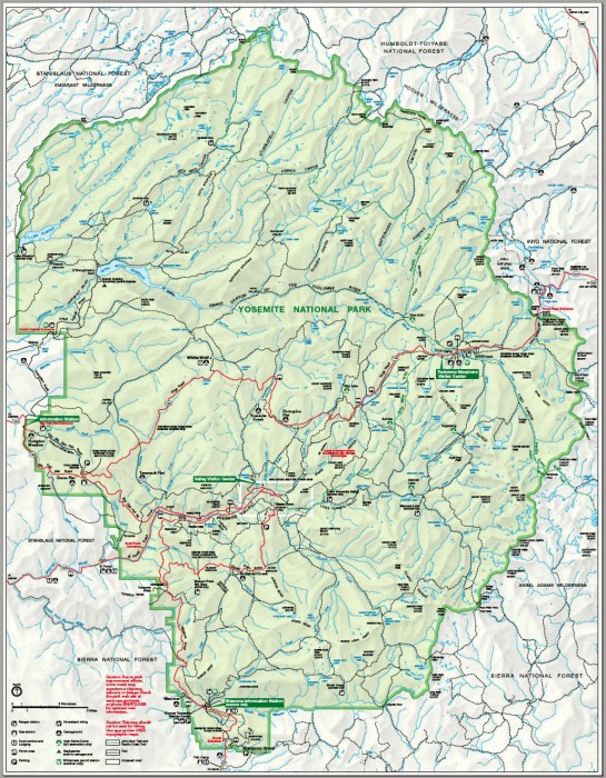 Karte_Yosemite-Nationalpark