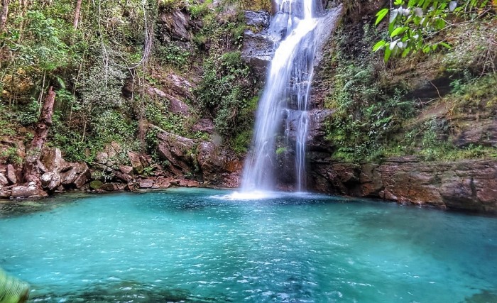 Cachoeira Santa Bárbara na Chapada dos Veadeiros - GO