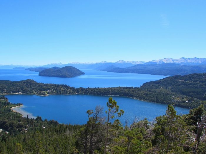 Vista do Lago Nahuel Huapi desde o Cerro Campanário