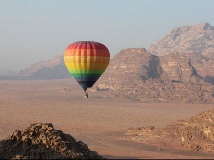 Passeios de balão em Wadi Rum, Jordânia