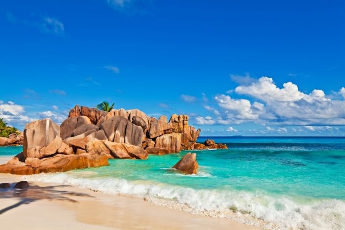 Anse Lazio Beach na Ilha Praslin em Seychelles