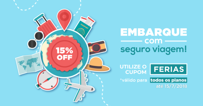 Cupom de desconto no seguro viagem: FERIAS